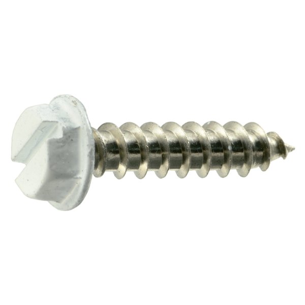 Midwest Fastener Sheet Metal Screw, #8 x 3/4 in, Painted 18-8 Stainless Steel Hex Head Combination Drive, 20 PK 71042